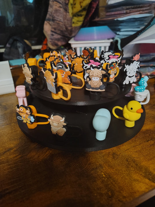 2 Tier Straw Toppers Display