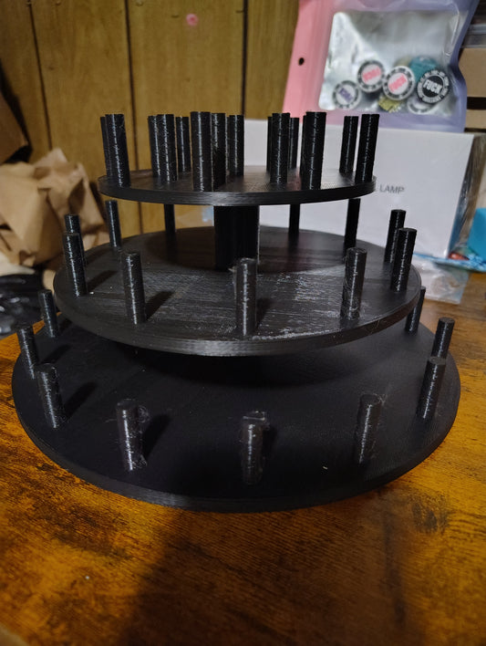 3 Tier Straw Toppers Display