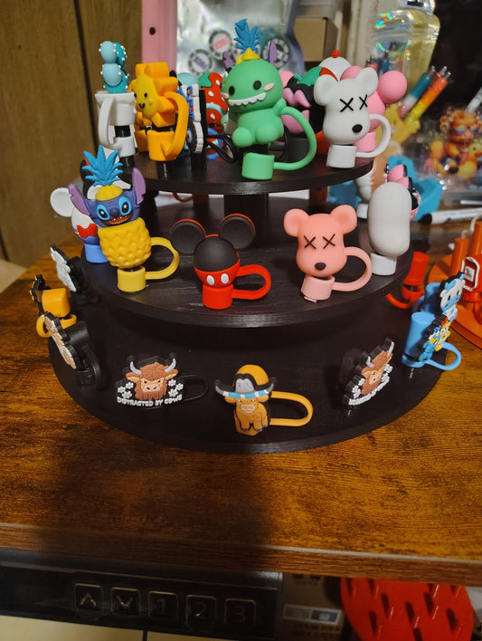3 Tier Straw Toppers Display